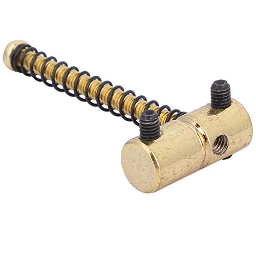 4Pcs Compensated Saddles Set,Guitar Bass Bridge String Saddles Spring Screws for Electric Bass Guitar(Gold)